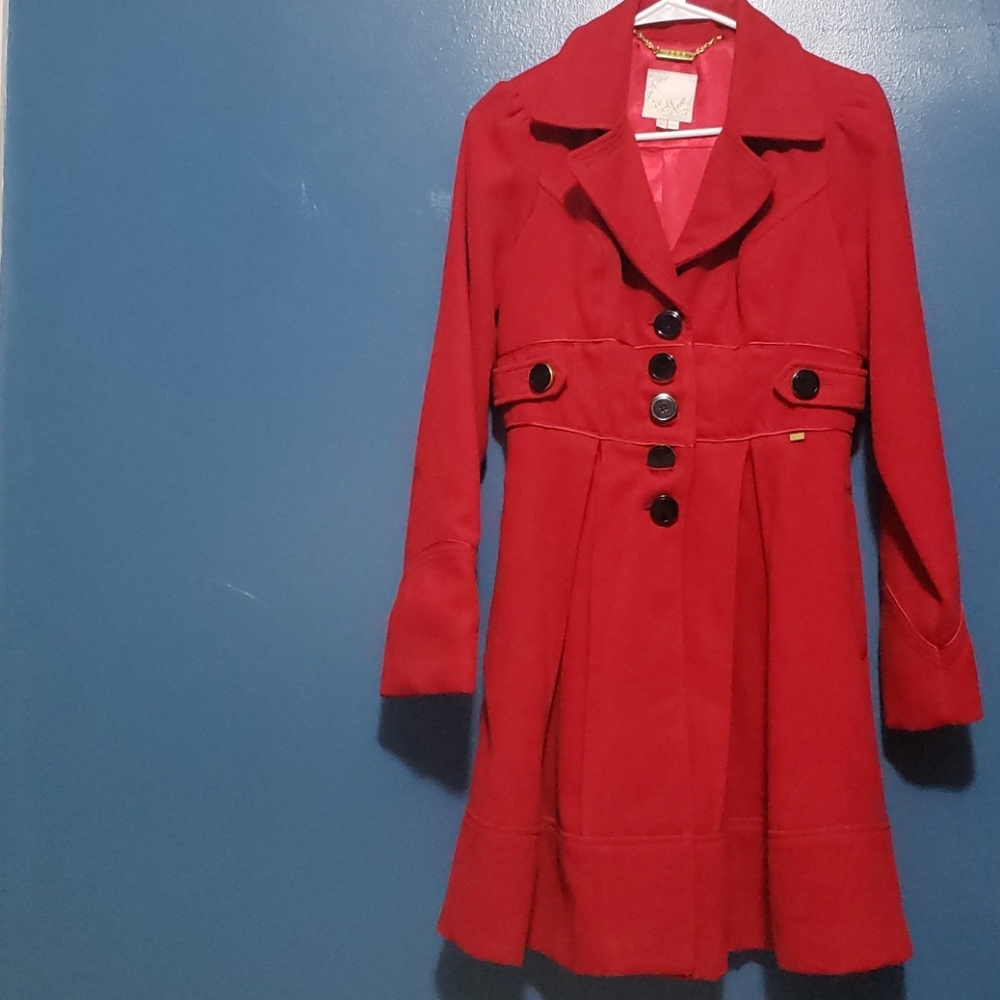 XOXO WOMENS RED COAT